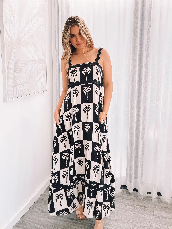 Tanaia Dress - Black Print