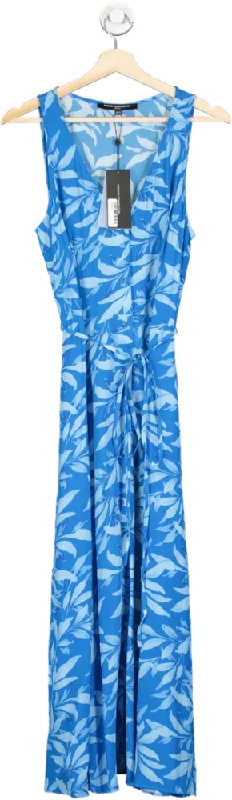 French Connection Blue Sea Star Floral Print Maxi Dress UK 12