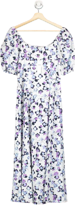 M&S Ivory Mix Floral Maxi Dress Regular Length Size UK 8