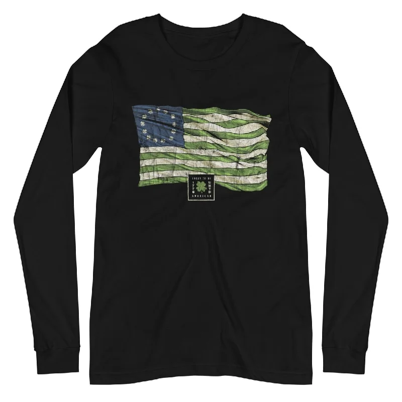 St. Paddy's Betsy Ross Flag Long Sleeve Tee - Women's