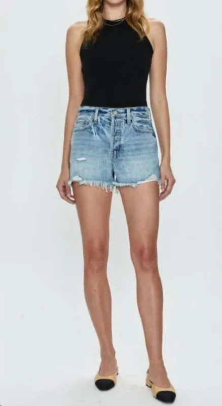 Nova High Rise Cut Off Shorts In Garçon Vintage