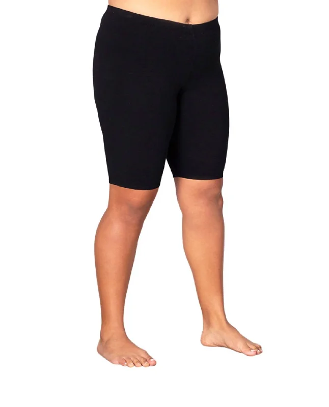 Plus Size Bike Shorts In Black