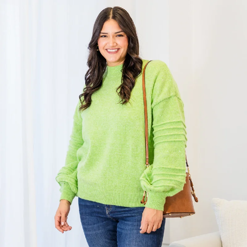 Cloudy Comfort Sweater, Green